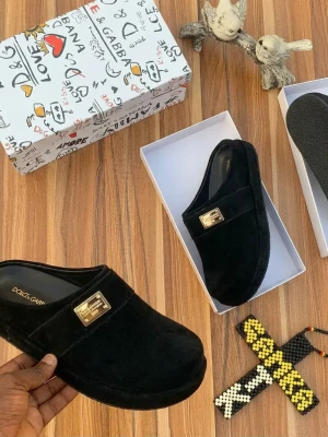 Dolce & Gabbana suede slide loafer