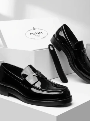 Prada Black Patent Leather Loafer