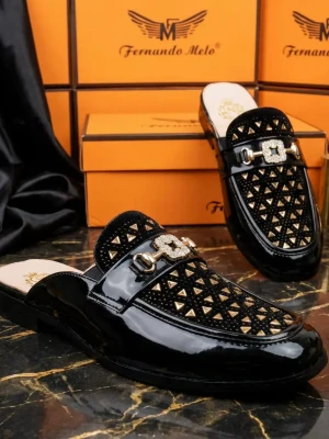 Fernando Melo™ Milano Velvet Studded Loafer