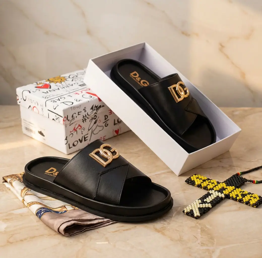 Dolce & Gabbana™ Logo-Embellished Slide Sandal Dolce & Gabbana™ Logo-Embellished Slide Sandal