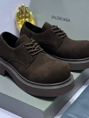 Balenciaga suede platform oxfords