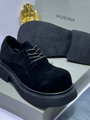 Balenciaga suede platform oxfords