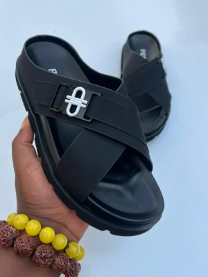 PEDRO™ Cross-Strap Logo Slide Sandal