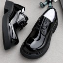 Premium black patent leather oxfords