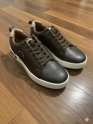 Lagos Luxe Low-Top Brown Leather Sneakers with White Sole – Premium Comfort & Style for Nigerian Men | Luxury Casual Footwear