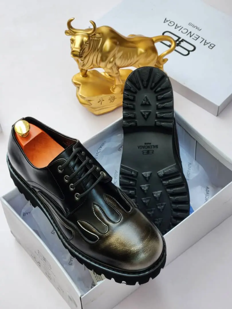 Balenciaga™ Triple S Platform Oxford (Mustard Yellow) (Copy) black patent leather Balenciaga Triple S platform oxfords