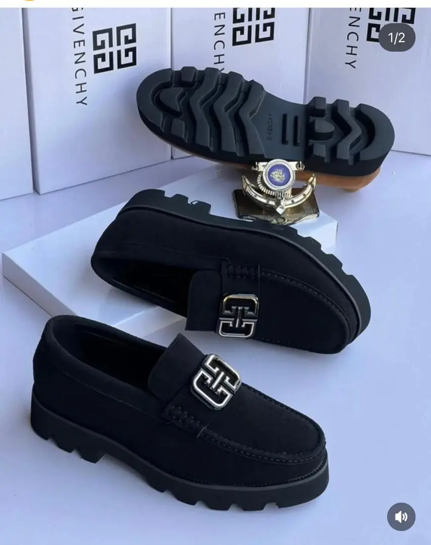 Givenchy™ Gancini Loafer Luxury chocolate brown suede Givenchy Gancini logo loafer