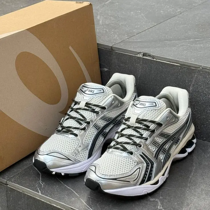 ASICS™ Gel-Kayano 14 "Silver" Premium ASICS Gel-Kayano 14 "Silver" sneaker in white