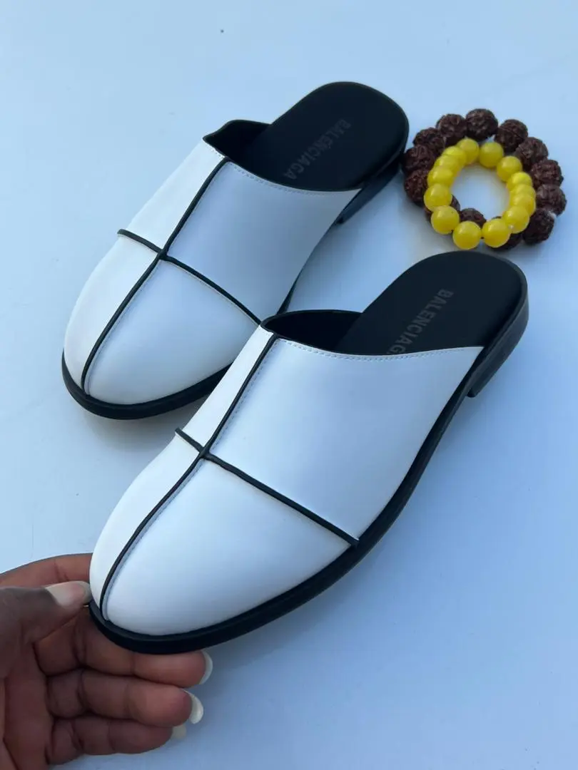 Balenciaga™ Monochrome Slide Sandal Balenciaga monochrome slide sandals