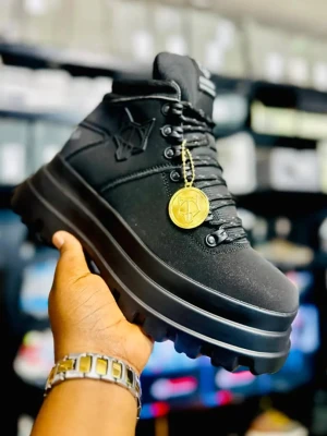 Luxury black suede Timberland 6-inch premium boot with a sleek upper