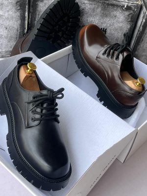 Authentic Zadig & Voltaire chunky derby in black with verified full-grain leather and reinforced sole - Swingdot Luxe Original Zadig Voltaire executive shoe showcasing precise stitching and branded packaging - 100% genuine Nigeria Zadig & Voltaire derby with signature sole pattern and matching SKU - Swingdot Luxe verified footwear