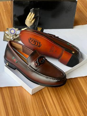 Premium Gucci leather loafers