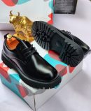 Bold luxury leather derby boots