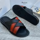 Authentic Berluti black leather slides