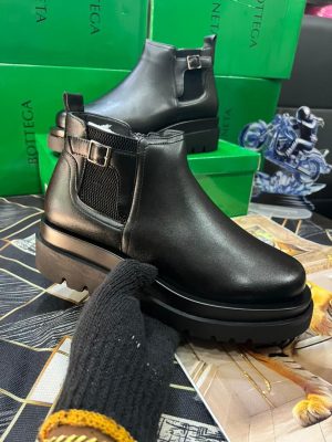 Premium Bottega Veneta leather Chelsea boots