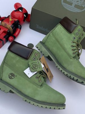 imberland 6-inch premium boots with white sole and collar - luxury men's waterproof boots.