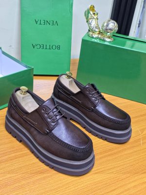 Premium leather chunky sole shoes