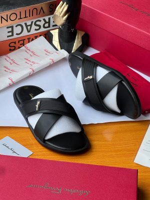 Authentic Salvatore Ferragamo tan leather