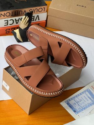 Authentic Zara double-strap slides