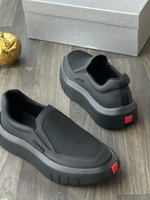 Prada men's leather and mesh
