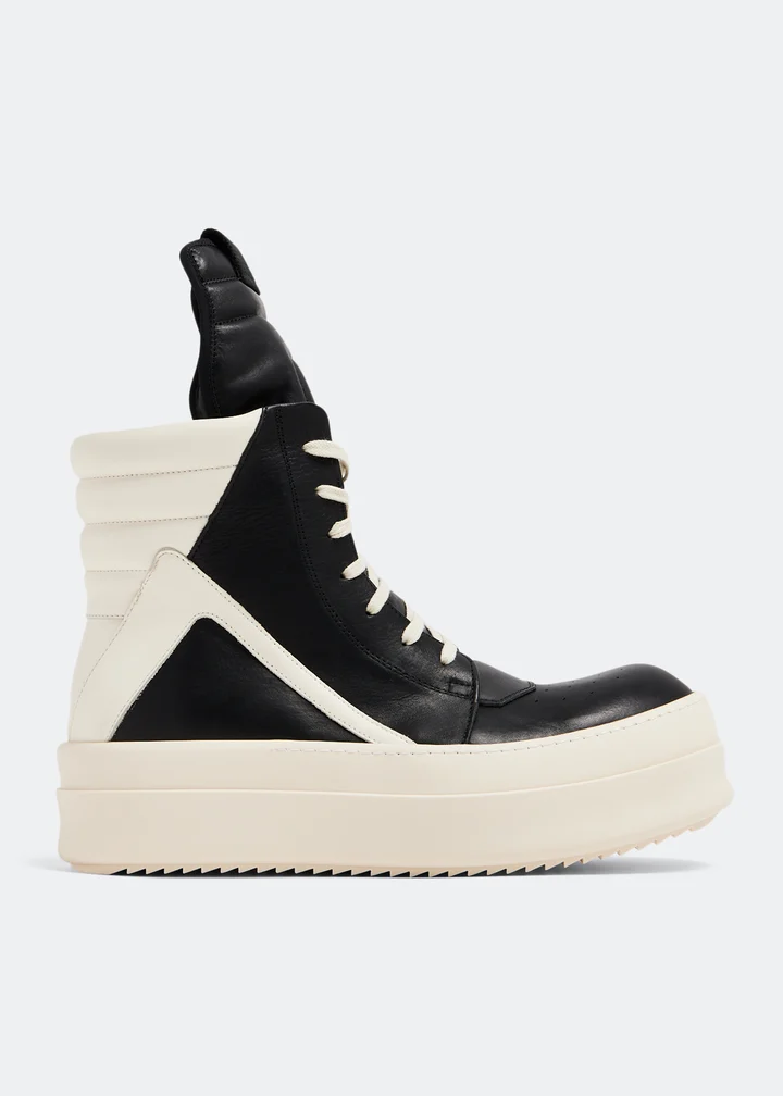 Black and cream high-top platform sneakers Black and cream high-top platform sneakers - Image 4
