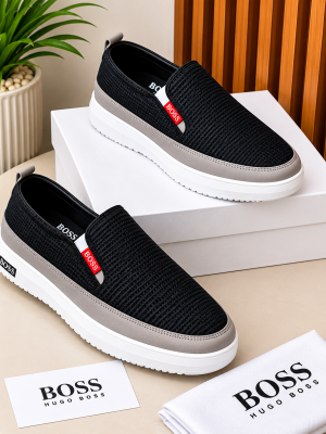 Hugo Boss woven slip-on sneakers