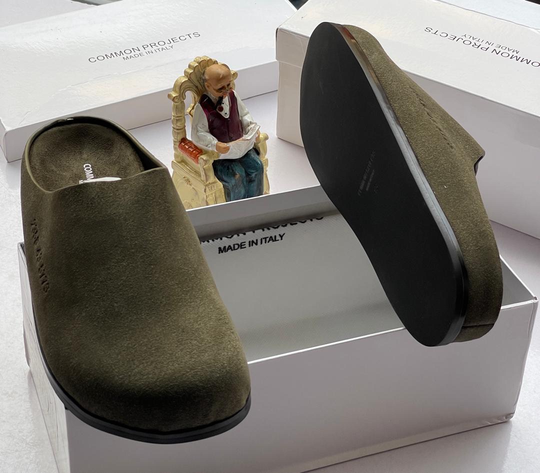 Common Projects suede mule slides Common Projects men's suede slip-on mule slides