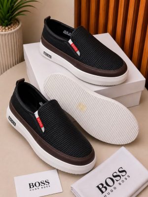 Hugo Boss woven slip-on sneakers